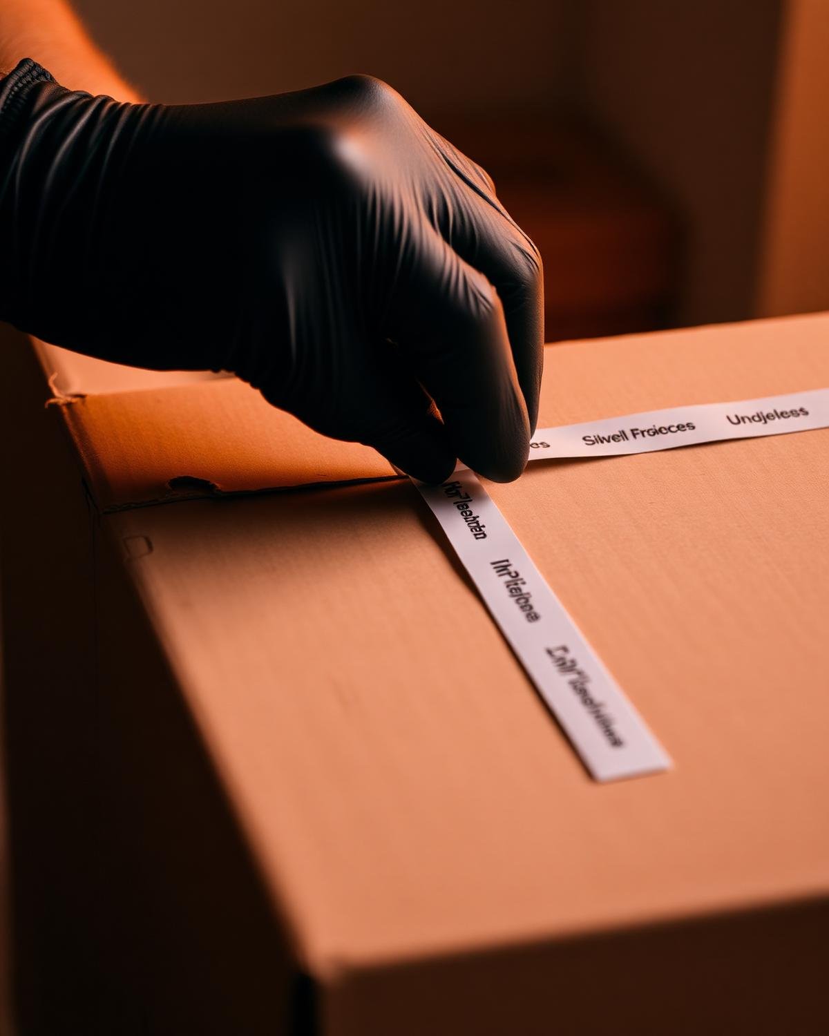 Sealing a labelled moving box